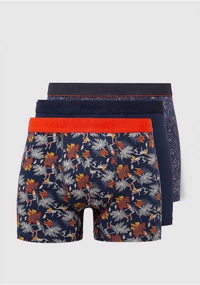 Mavi - 3lü Baskılı Siyah Boxer Seti 0911409-85585