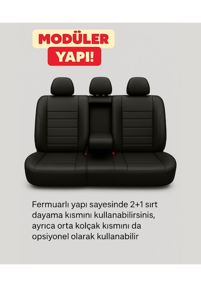 Ford Fiesta 2008 Ve Sonrası Uyumlu Colorline Sport Deri Siyah - Mavi Koltuk Kılıfı