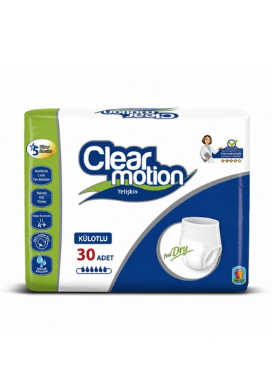 Clear Motion Yetişkin Külotlu Large Hasta Bezi 30lu 4 Paket L