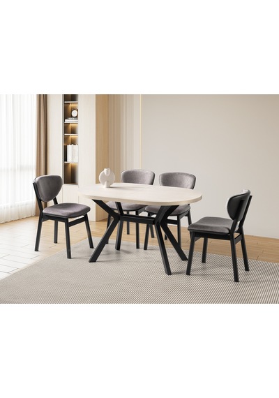 Star Lion Mutfak Masa Sandalye Takımı 82x138 Krem