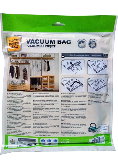 Vakumlu Poşet - Hurç Large Boy 50 cm X 70 cm Magic Saver Beyaz