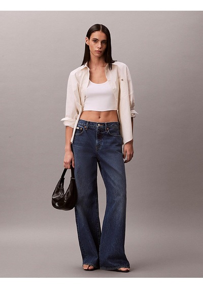 Calvin Klein Kadın Wide Leg Indigo Jean-13492 Indigo