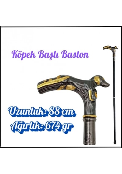 Uyguna-yakala 88 Cm Köpek Başlı Baston-ger.081