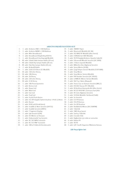 Arduino Premium Eğitim Seti