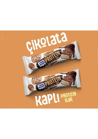 Trio Move Çikolata Kaplamalı Protein Bar - Kurabiyeli Ve Sütlü Çikolatalı Protein Bar 9 x50 G