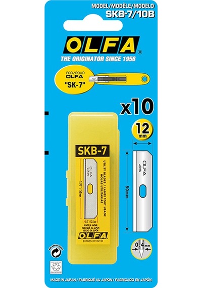 Olfa Skb-7/10B Çift Yönlü Emniyetli Maket Bıçağı Yedeği 10 Lu