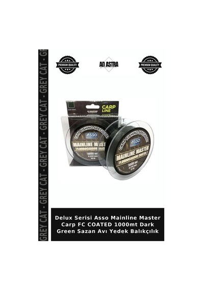 Delux Serisi Asso Mainline Master Carp Fc Coated 1000mt Dark Green Sazan Avı Yedek Balıkçılık 0.28mm