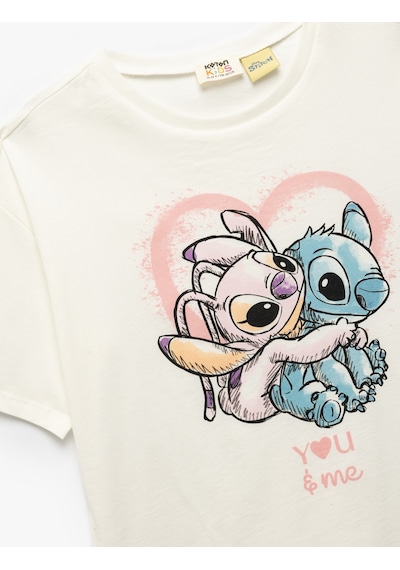 Koton Ekru Kız Çocuk T-shirt 5skg10436ak Ekru