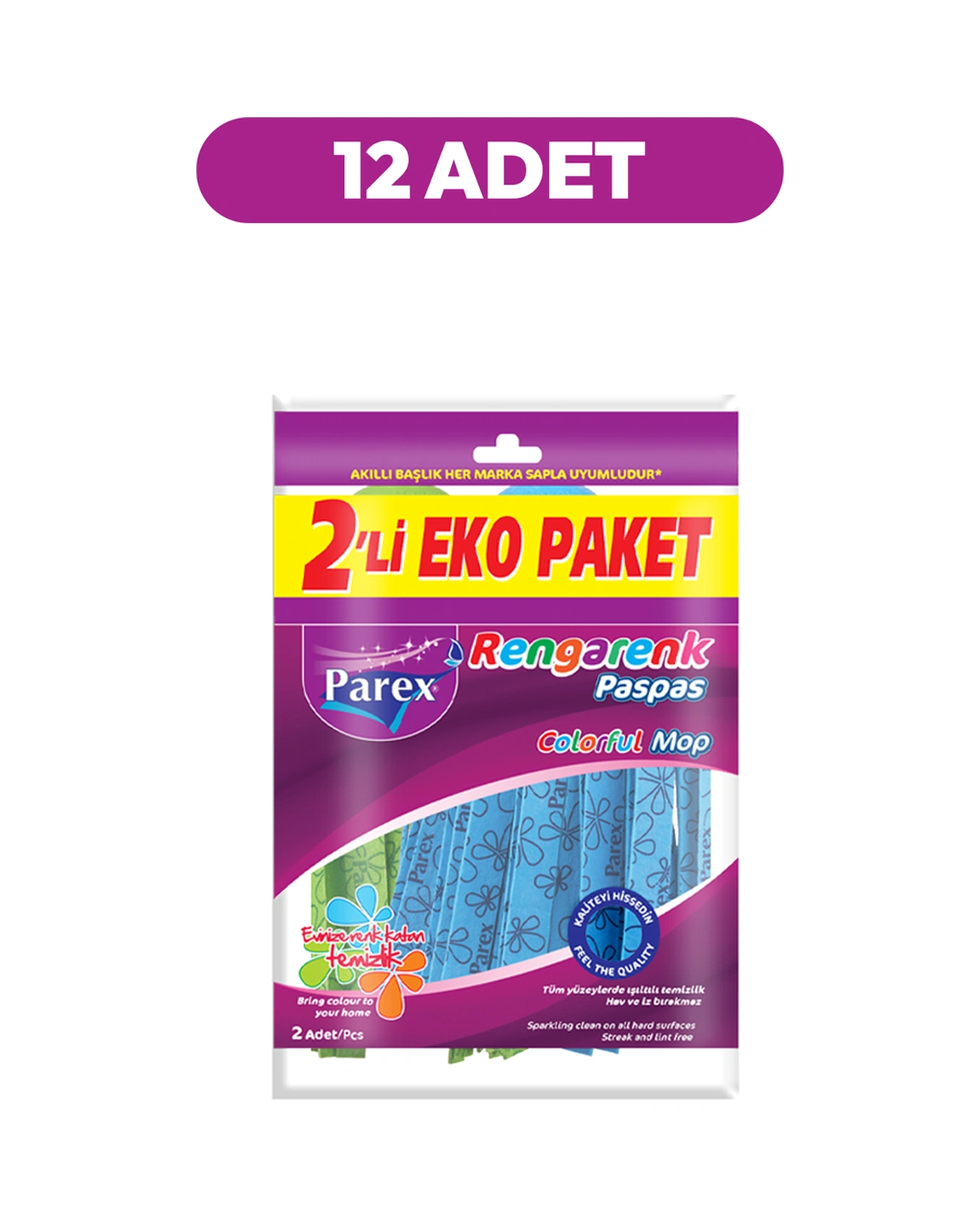 Rengarenk Paspas 2'li Paket Onikili Set