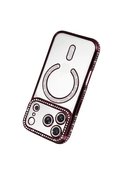 Newface Apple Apple iPhone Uyumlu 18 Pro Joke Simli Magneticsafe Kılıf - Bordo
