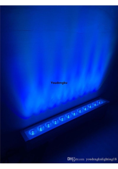 50 Cm Wallwasher Led Bina Dış Duvar Aydınlatma Mavi Işık Gri