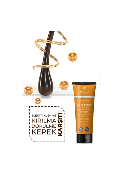 Yoon 2'li Vegan Saç Kremi & Saç Serumu, Kolajen Ve Keratin İçeren Saç Bakım Seti