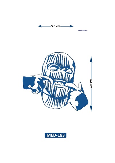 Gangster 5 Cm Minimal Geçici Dövme Yarı Kalıcı Geçici Dövme