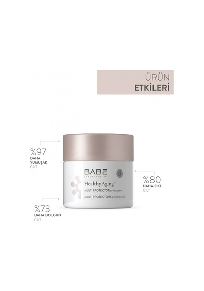 Babe Healthyaging+ Multi Protector Cream SPF30 50ml - Güneş Koruyuculu Lifting Krem