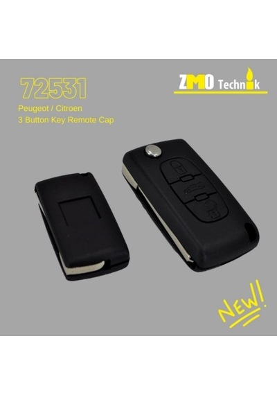 Peugeot / Citroen 3 Düğmeli Anahtar Bagaj