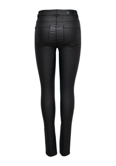 Only Kadın Pantolon Onlanne K Mid Waist Coated Pnt Noos-22158 Siyah