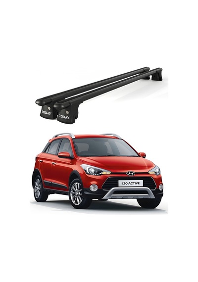 Trio-ı Hyundai İ20 Activ 2014 Ve Sonrası Uyumlu Siyah Kilitli Ara Atkı 120cm Port Bagaj Tavan Barı