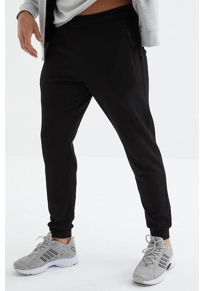 Tommy Life Hugo Gri Melanj - Siyah Jogger Erkek Eşofman Takım - 85198 Gri - Siyah