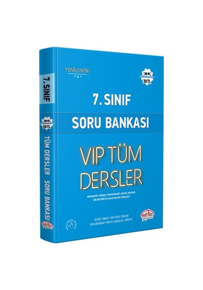 7. Sınıf Tüm Dersler Soru Bankası Vip Mavi