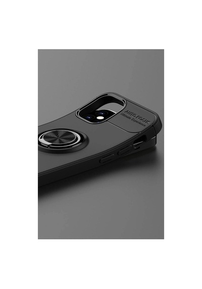 Apple Uyumlu   iPhone 12 Mini Kılıf Range Yüzüklü Silikon - Kırmızı