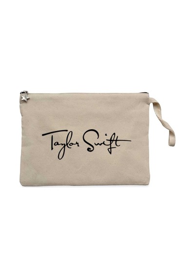 Taylor Swift I Mza Krem Clutch Astarlı Cüzdan / El Çantası