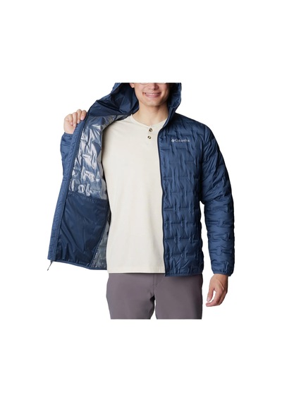 Columbia Delta Ridge Down Hooded Erkek Mont - Wo0954 Mavi