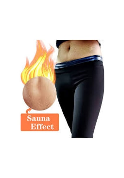 Kadın Hot Power Sauna Etkili Termal Tayt Siyah