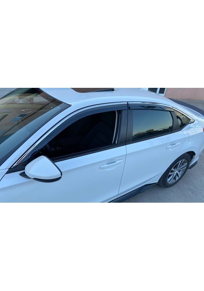 Honda Civic 2021-2022 Fe1 Yeni Kasa Kromlu Cam Rüzgarlığı A+ İth
