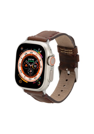Bloomstrap Avilla Coffee Hakiki Deri Apple Uyumlu  Watch Kayışı-44/45/46/49mm