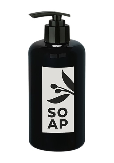 Sıvı Sabunluk Yuvarlak Plastik Pompalı 500 Ml - Siyah Çok Renkli