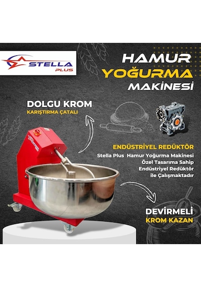Sp35d - 35 Kg Un 50 Kg Hamur Kapasiteli Devirmeli Hamur Yoğurma Makinesi