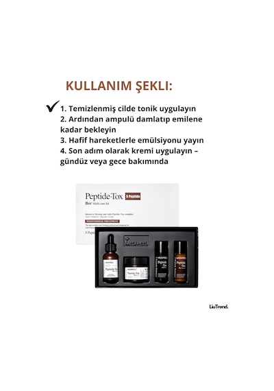 Medipeel Peptide-tox 5 Peptide Bor Multi Care Kit 4 Adet Peptit Kompleksi Içeren Seti M0015