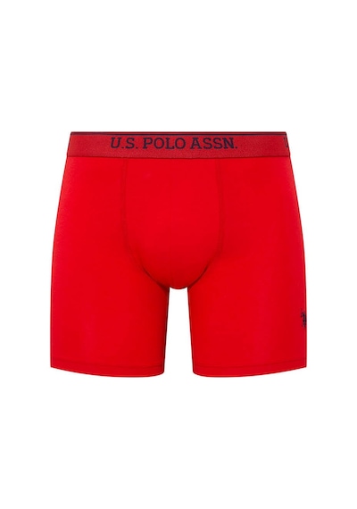 U.S. Polo Assn. Erkek 3 Lü Boxer Set Kırmızı Gri Melanj Lacivert 001