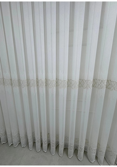 Nivemeshome V-117 Marina Gold 1/2,5 Bambu Tül Perde Çok Renkli