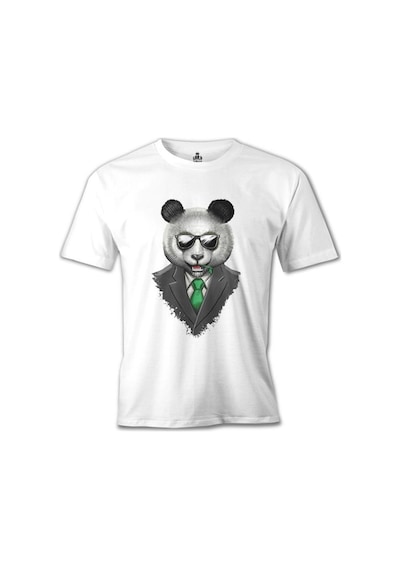 Panda - Bamboo Beyaz Erkek Tshirt