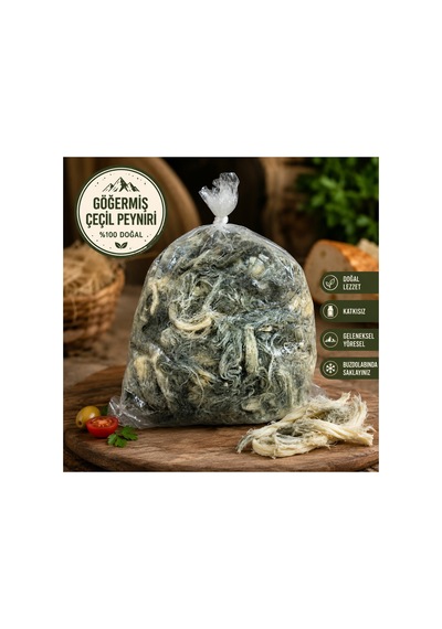 Yöresel Kars Yeşil Çeçil Peyniri Göğermiş 1 Kg