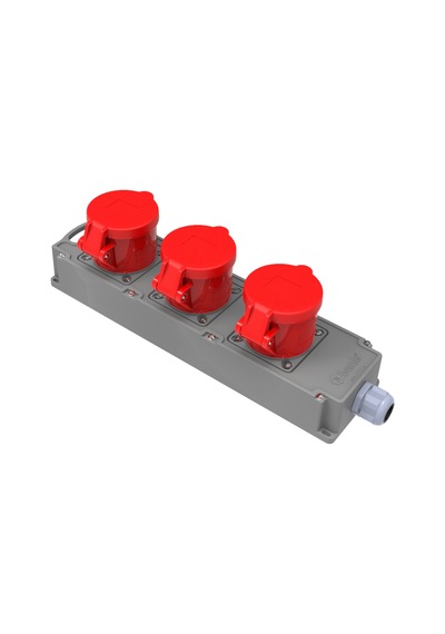 Bemis Cee Tri Box 3'lü Grup Priz 5/32a.