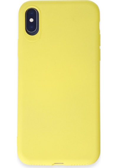 Apple iPhone  Uyumlu,  X Kılıf First Silikon - Sarı