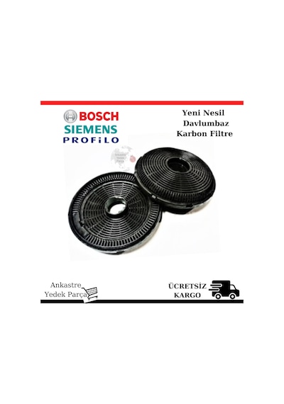 Bosch Uyumlu Siemens Profilo Davlumbaz Yeni Nesil Karbon Filtre Kömür - 381716624