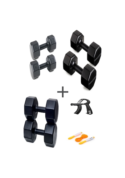 Ps Spor 3 Çift Dambıl Set 2 Kg + 4 Kg +6 Kg + Ayarlanabilir Sayaçlı El Yayı Ve Atlama İpi