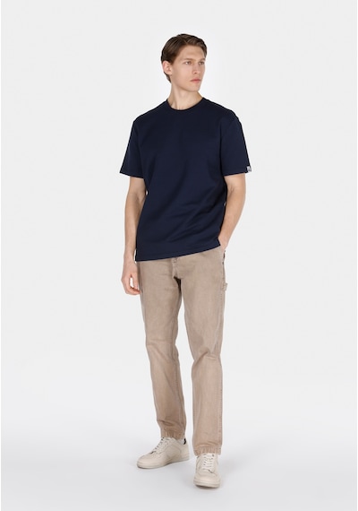 Colin's Colins Comfort Fit Yuvarlak Yaka Jakarlı Erkek Lacivert Kısa Kol Tişört Cl1073378 Cl1073378 Q1.v2 Nav Lacivert