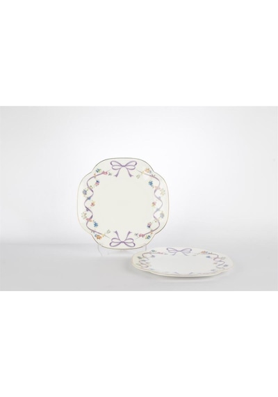 Romantic Charm 2li Tatlı Tabağı 19cm Renkli