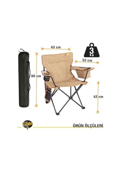 Cool Ice Toprak Lüks Kamp Sandalyesi Xl