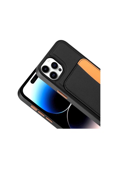 Apple iPhone Uyumlu 14 Pro Max Kılıf Kartlıklı Kamera Yükseltili Silikon Pazarplus Lacivert