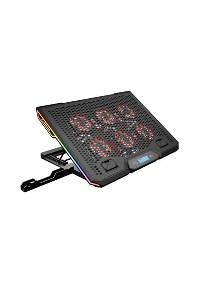 Rampage Blizzard R7 Rgb Işıklı 6 Fanlı Lcd Ekranlı 2 Usb Soketli 13-15.6 Notebook Soğutucu Stand
