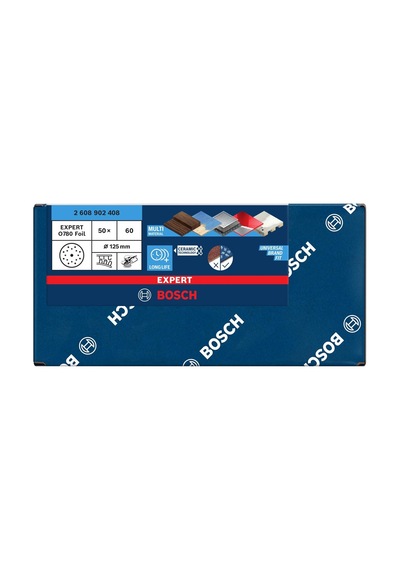 Bosch Expert O780 125 Mm 60 Kum 50'li Cırtlı Folyo Zımpara Diski 2608902408