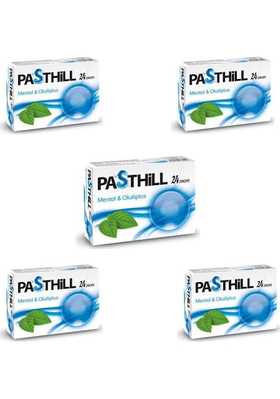 Ledapharma Pasthill Mentol & Okaliptus 24 Adet Boğaz Pastili X5