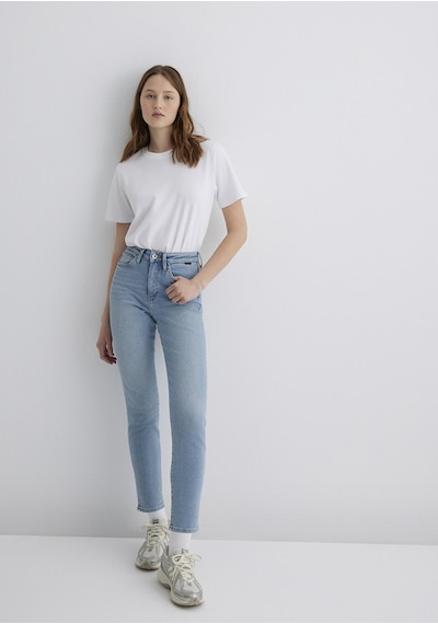 Mavi - Star Gold Shape Puslu Buz Mavi Jean Pantolon 101077-89180 Açık Mavi