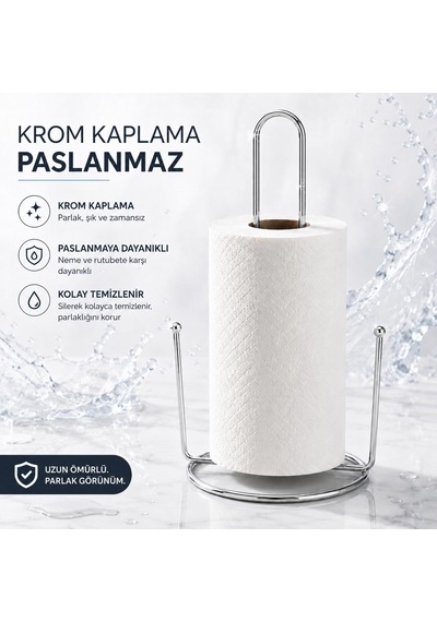 Krom Kağıt Havluluk, Metal Rulo Peçete Tutucu, Dik Havlu Askısı Diğer