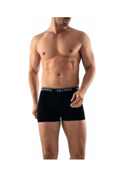 Mundies 12 Adet Siyah Renk Likralı Boxer Siyah